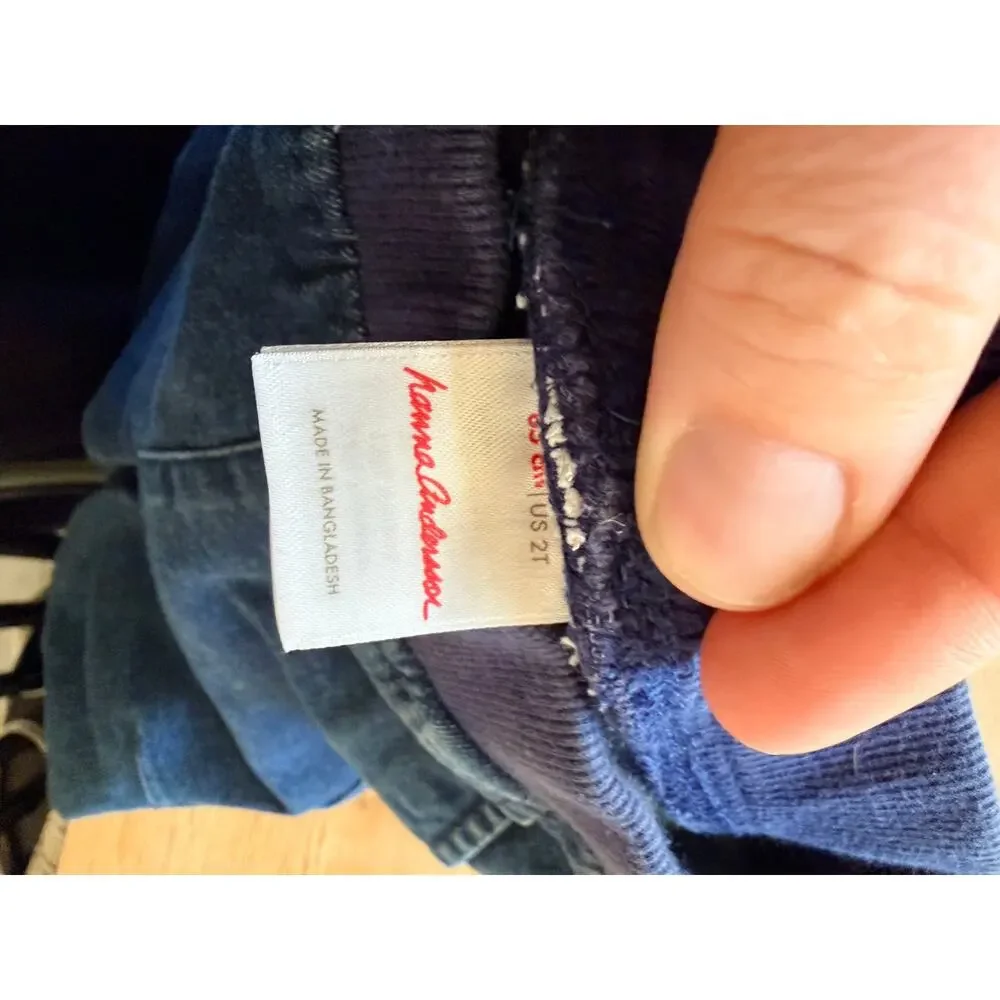 Hanna Andersson 2T Baby Stretch Denim Joggers